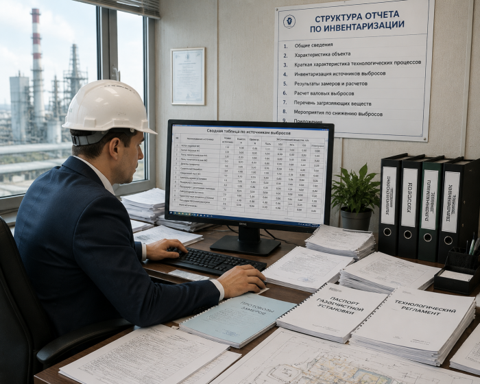 Проведение инвентаризации источников выбросов в атмосферный воздух.